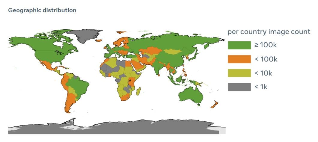 SAM sourced images from a wide geographic distribution.