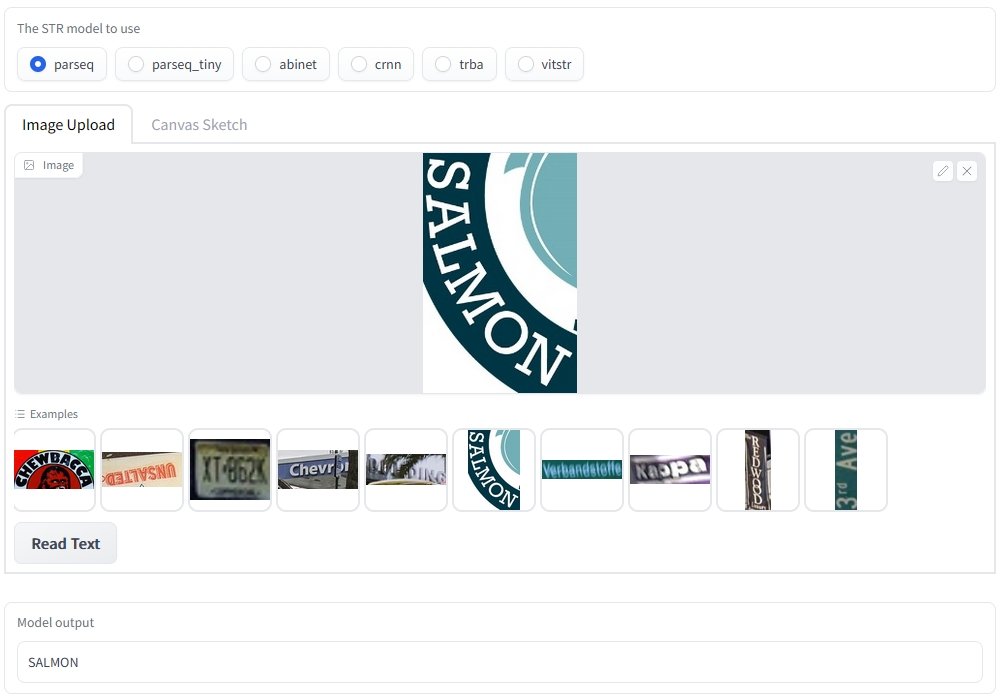 STR Model Demo to Read Test from Images using optical character recognition