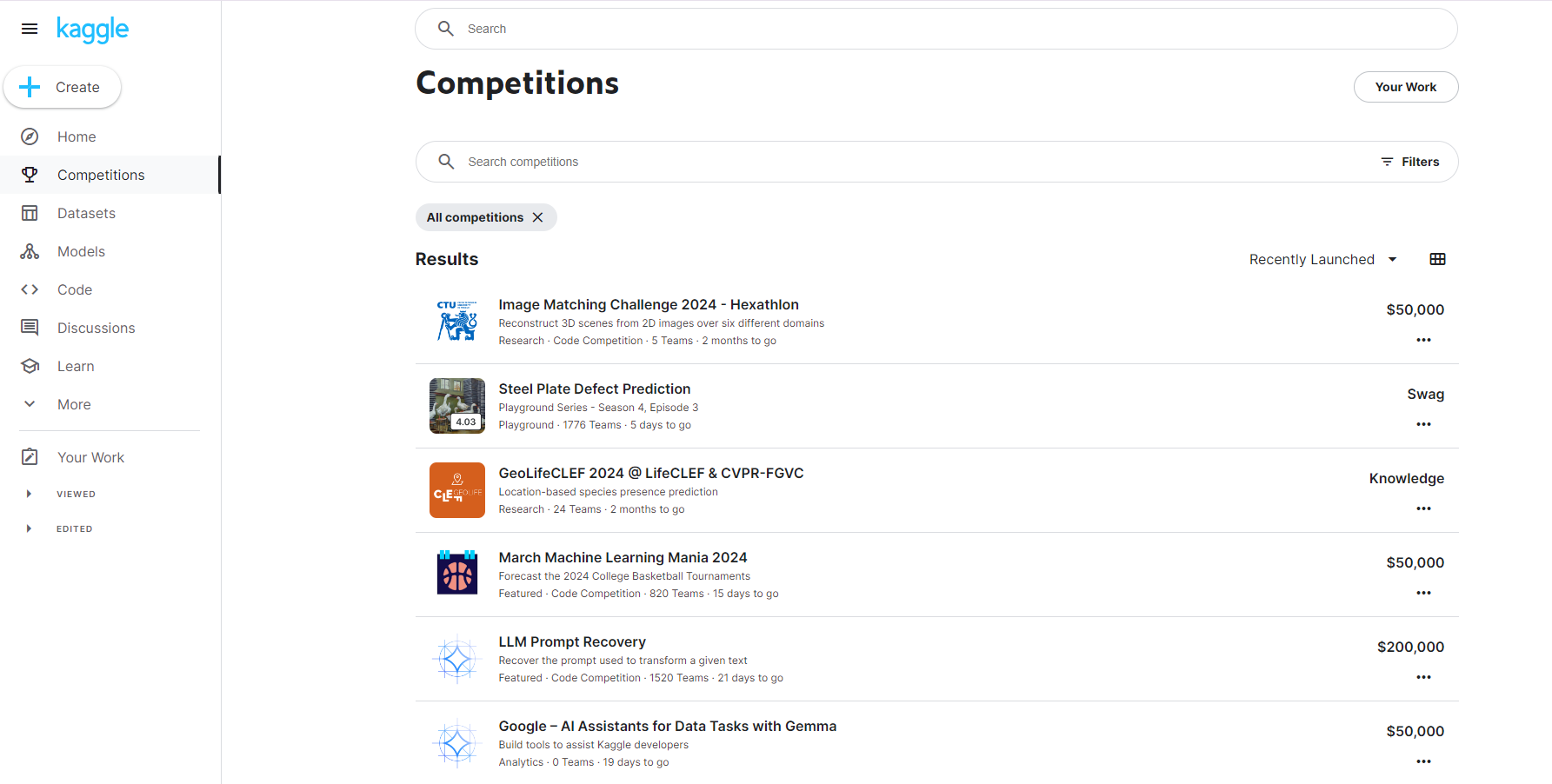 Kaggle Competitions