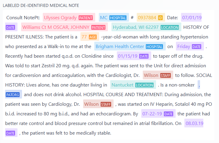 Textual analysis with natural language processing (NLP) of medical notes